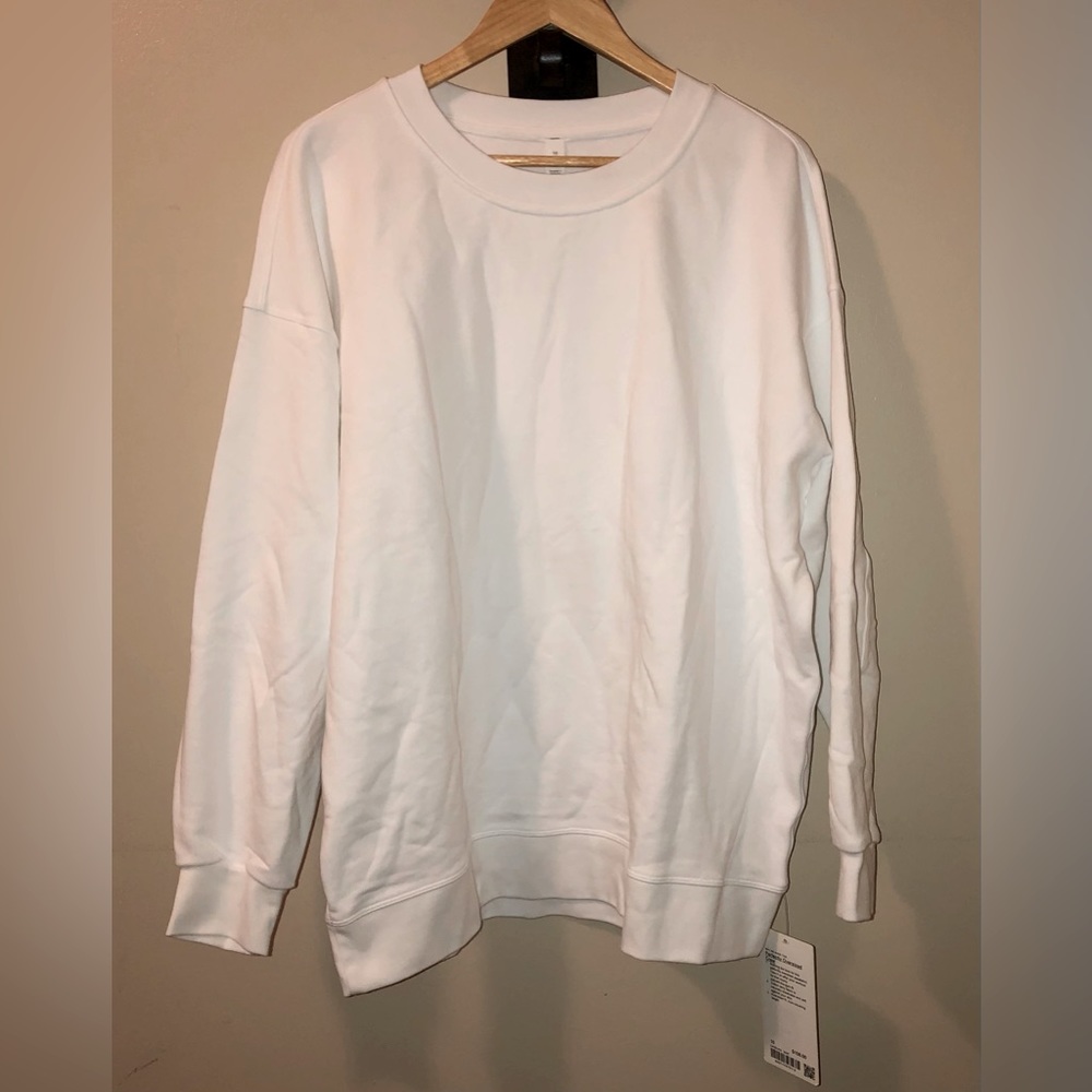 NWT Lululemon Perfectly Oversized White Crew Sweatshirt,Size-10 - Picture 6 of 11